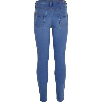 Girls mid wash blue Molly jeggings